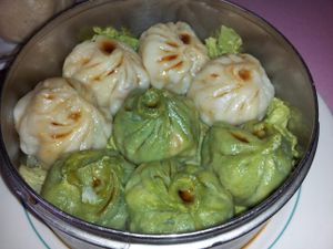 Steamed Dumplings - very good at New Harmony Vegetarian Restaurant in Philadelphia