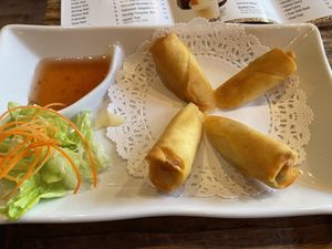 The veggie rolls  at Gaia & Loki in Jersey City