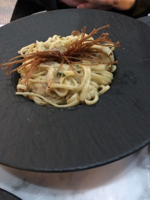 Vegan fettuccine   at Gaia & Loki in Jersey City