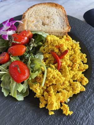 Tofu scramble for brunch  at Gaia & Loki in Jersey City