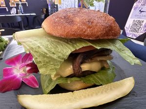 Mushrooms and Onions Burger   at Gaia & Loki in Jersey City
