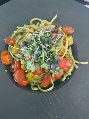 Pesto Pasta at Gaia & Loki in Jersey City