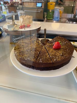 Caramelised cheesecake at Organico Juice Bar & Eatery in Liverpool