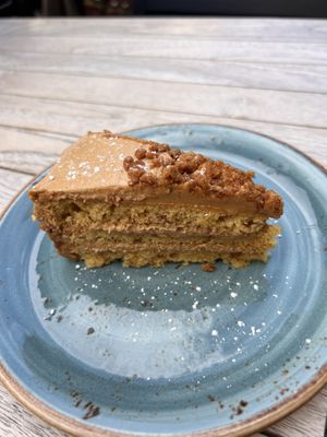 caramel lotus cake  at Organico Juice Bar & Eatery in Liverpool