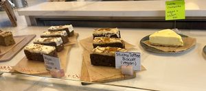 Some vegan cakes   at Organico Juice Bar & Eatery in Liverpool