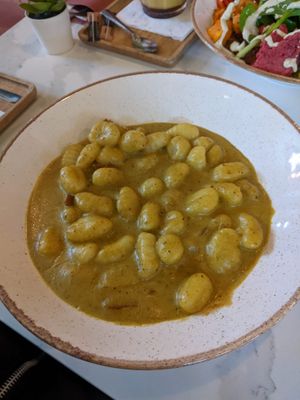 Gnocchi at Organico Juice Bar & Eatery in Liverpool