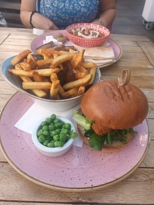Fish finger bap at Organico Juice Bar & Eatery in Liverpool