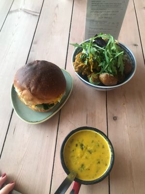 Vegan lunch buffet  at Milgi in Cardiff