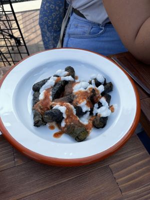 Grape leaves and rice at Veganarsist - Balat in Istanbul