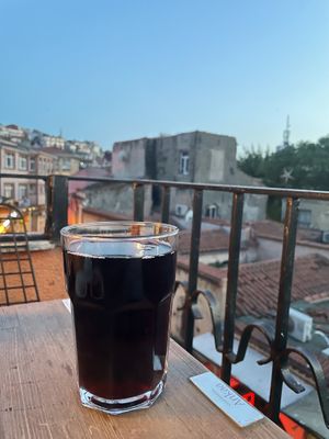 Hardaliye
Grape - Mustard Seed - Cherry Leaf; Gabernet, Merlot and Shiraz Grapes A fermented non-alcoholic wine flavored beverage made from Kırklareli grapes.  at Veganarsist - Balat in Istanbul