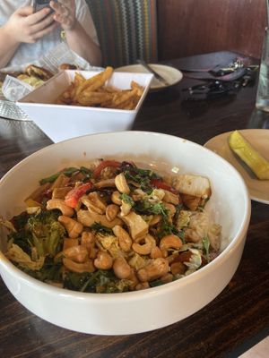 Kirby Cashew Chicken Stir Fry - Plant-based Chicken  at The Kirby House in Grand Haven