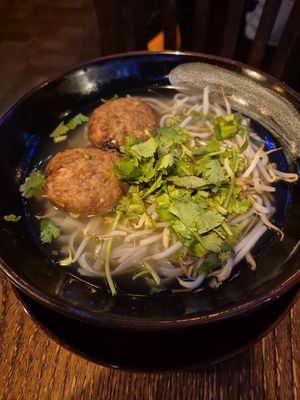 Vegane Phŏ mit Jackfruit Bällchen at Hà Nôi in Bad Kissingen