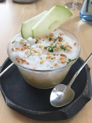 Tapioca pudding with apple purée at Casa Âncora in Sao Roque Do Pico