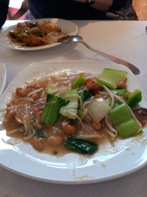 Cashew nuts and vegetables (slightly eaten, sorry) at East in Llandudno