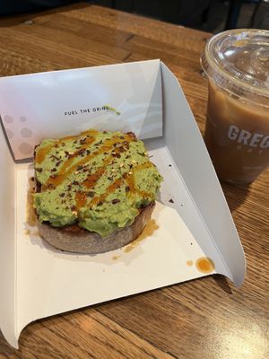 Spicy avocado   at Gregory's Coffee in Jersey City