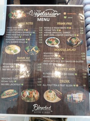 Menu at Blended Bistro & Boba in Lake Mary