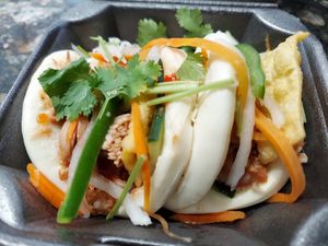Vegan S&S BBQ Jackfruit Bao at Blended Bistro & Boba in Lake Mary