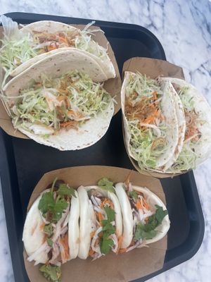 Bao buns & soft shell tacos   at Blended Bistro & Boba in Lake Mary