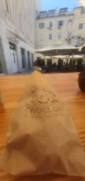 Outside seating area at Brooklyn Bagel Co in Split