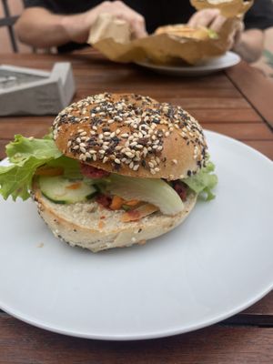Vegan everything bagel   at Brooklyn Bagel Co in Split