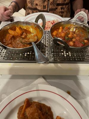 Bombay aloo and Chana masala   at Spice Lounge in Albufeira