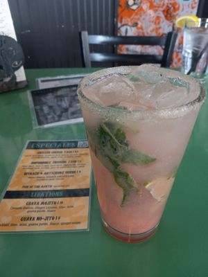 Guava No-Jito mocktail at Barrio in Traverse City