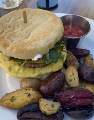 Breakfast sandwich   at Margo's in Santa Monica