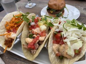 Trio of tacos   at Margo's in Santa Monica