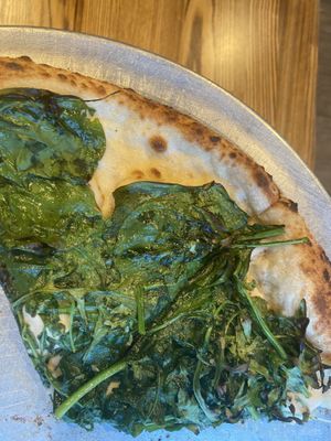 Spinach and cashew mozzarella pizza   at Margo's in Santa Monica