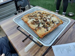 Gluten-free mushroom pizza at Margo's in Santa Monica