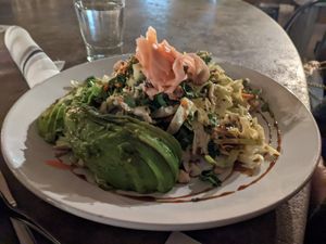 Vegan Asian Salad plus avocado at Public House in Temecula