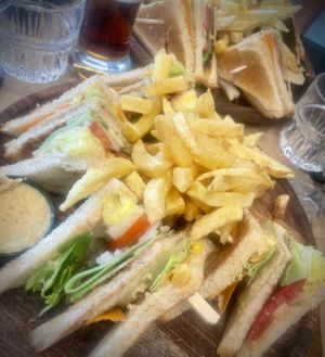 Club sandwich  at My Habit in Corfu