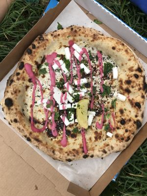 Pink Floyd pizza  at Napoli Rush in Munich