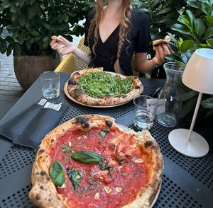 Pizza Marinara & Pizza Vegana  at Da Alfonso in Bratislava