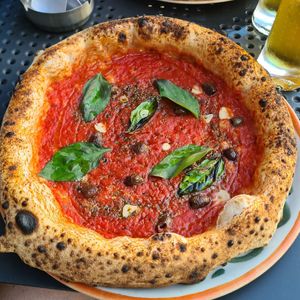 Marinara with extra olives at Da Alfonso in Bratislava