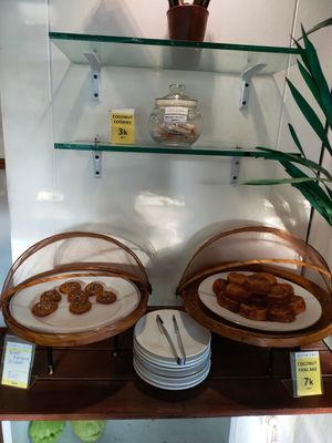 Sweet Pumpkin Dessert, Coconut Cookies, Coconut Pancake at Warung Green in Ubud