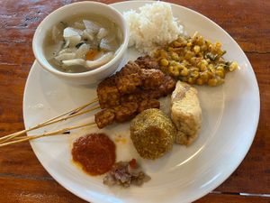 Mixed plate   at Warung Green in Ubud
