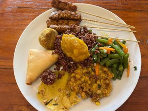 Mixed plate   at Warung Green in Ubud