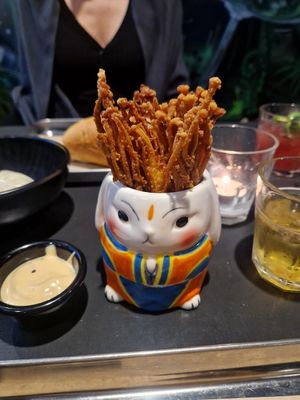 Fried mushrooms at Banh Mi & Bubbles in Stuttgart