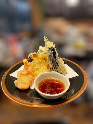 Vegan Vegetable Tempura at Bonzai Pan Asian Kitchen in Douglas