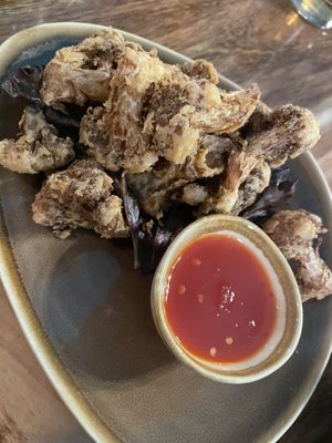 Tempura cauliflower   at Bonzai Pan Asian Kitchen in Douglas