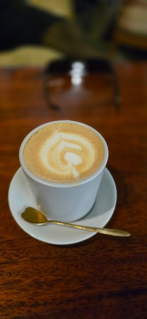 Latte Macchiato with Oat Mylk at Coffee Circus in Birzebbuga