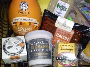 lots of vegan goodies at Viva La Vegan Grocery Store in Rancho Cucamonga