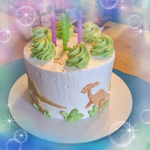 Dinosaur design for my husband at Tiff Bakes Cakes in Indianapolis