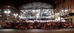 Signs at Indiana Animal Rights Alliance in Indianapolis