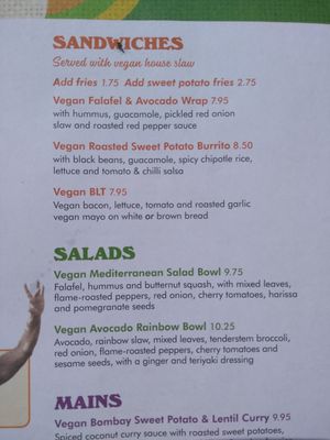 Rainbow bowl looks nice, healthy options at Lounges - Marisco Lounge in Scarborough