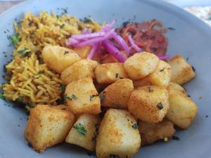 Vegan biriyani bowl at Lounges - Marisco Lounge in Scarborough