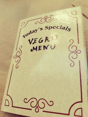 Menu at Alexis in Corfu