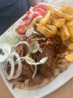 Vegan gyros  at Alexis in Corfu