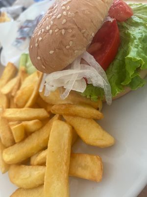 Vegan burger  at Alexis in Corfu